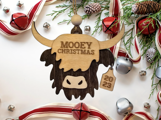 Personalized Highland Cow Ornament - A Furry Friend Just for You