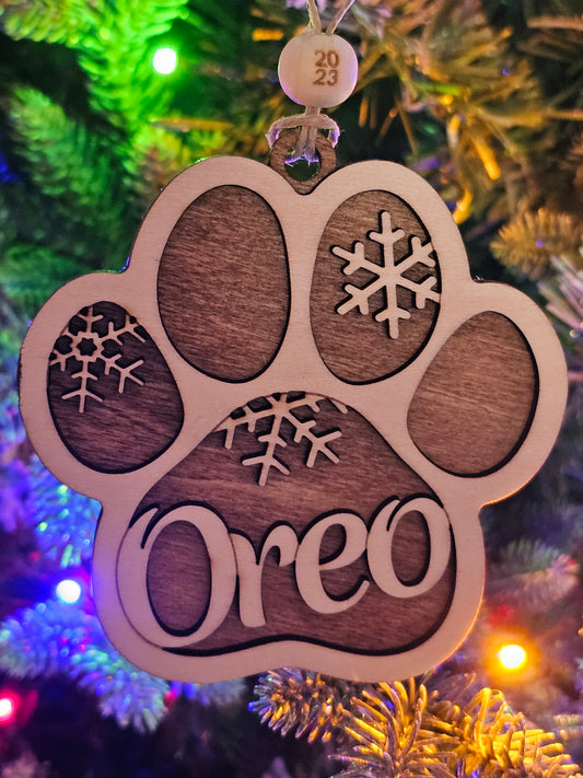 Custom Dog and cat Christmas Ornament, Personalized Pet Memorial, Gift for Dog Lover, Holiday Decoration