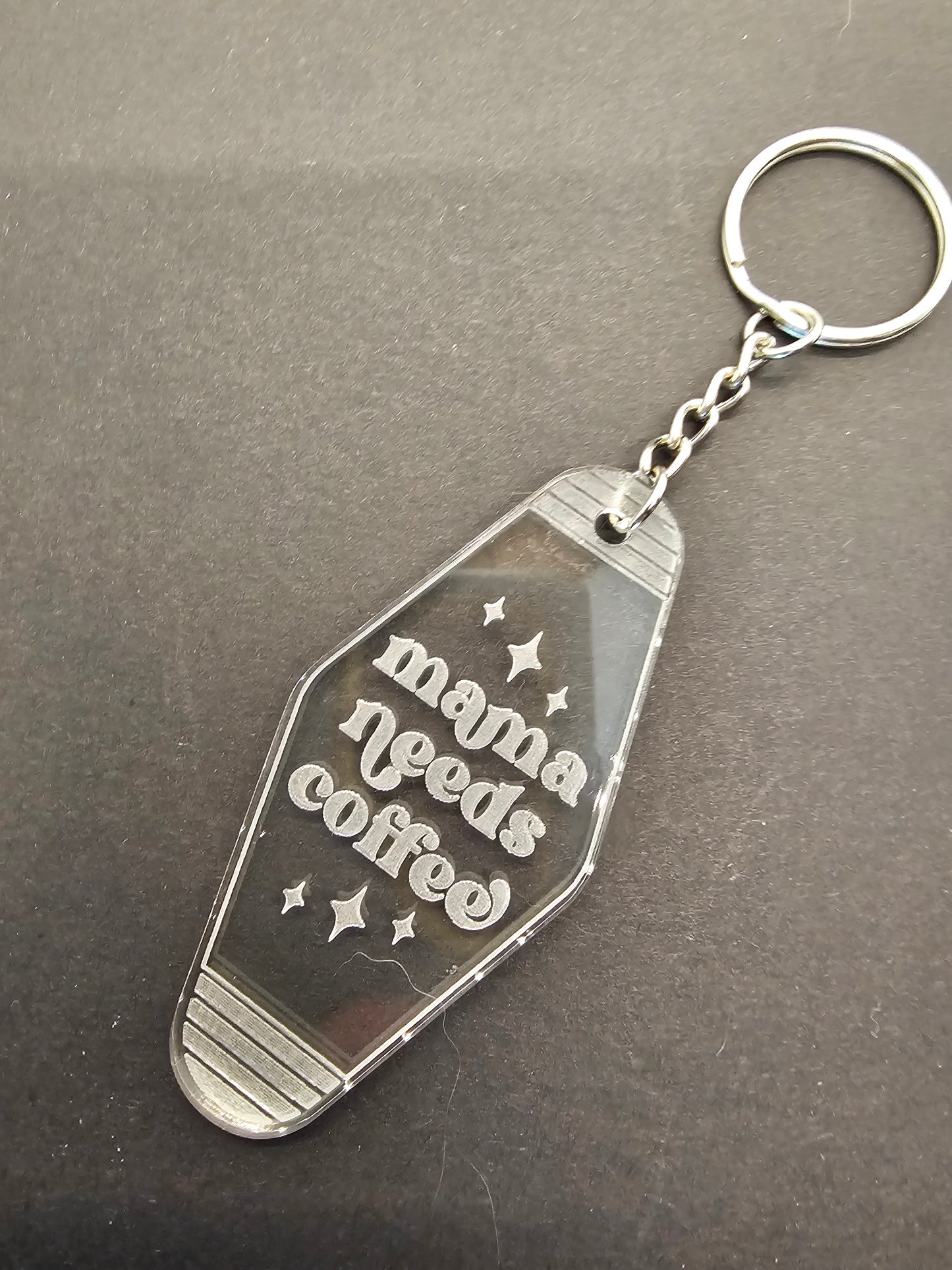 Mama Needs Coffee Keychain, Caffeine Lover Keyring, Coffee Addict Gift, Funny Key Holder, Gift For Mom