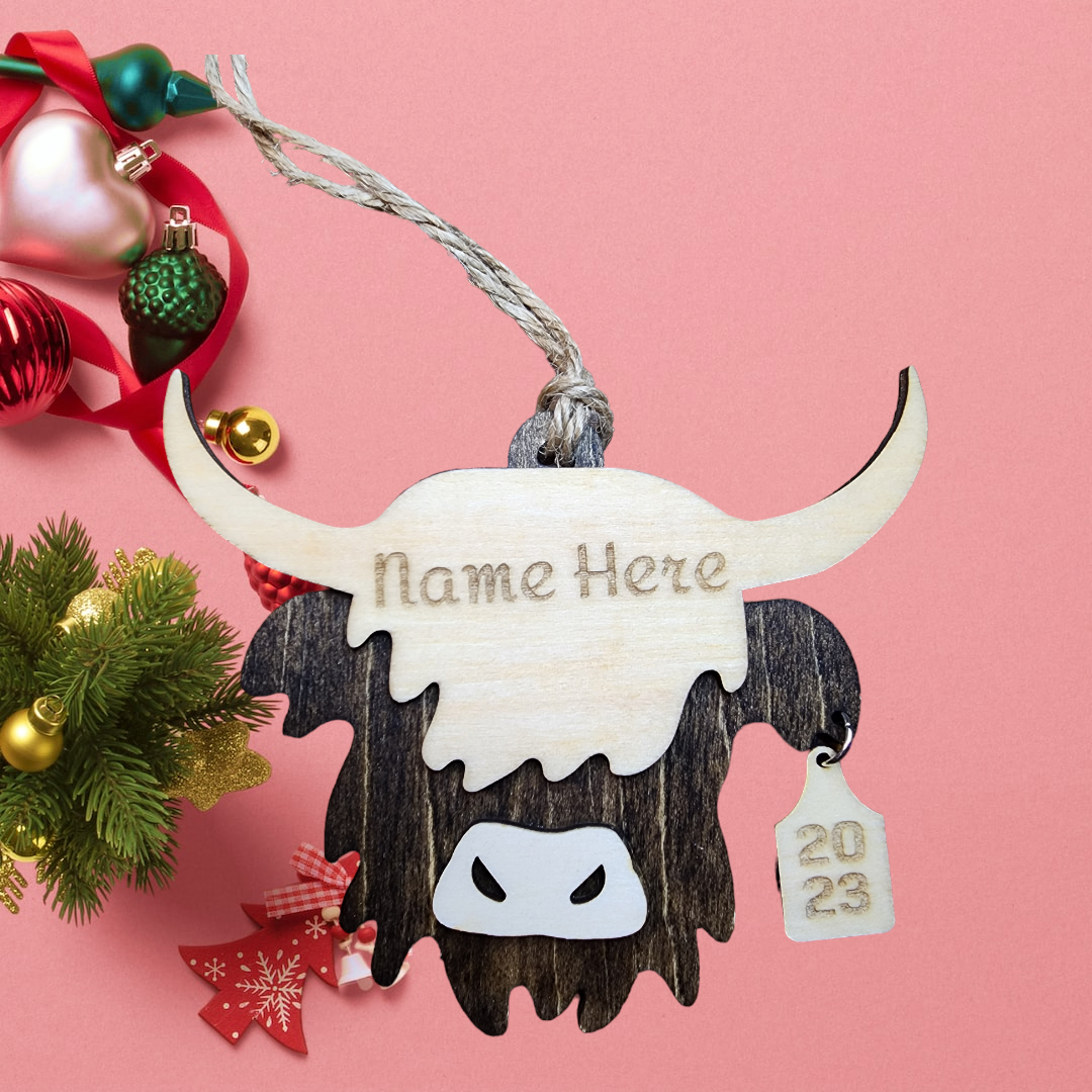 Highland cow ornament