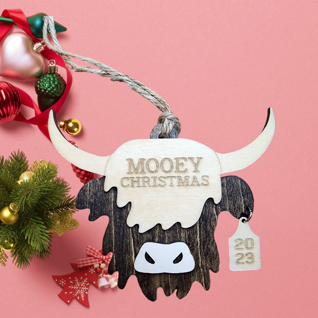 Highland cow ornament