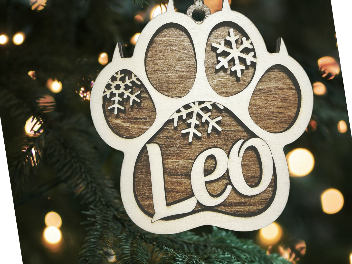 Custom Dog and cat Christmas Ornament, Personalized Pet Memorial, Gift for Dog Lover, Holiday Decoration