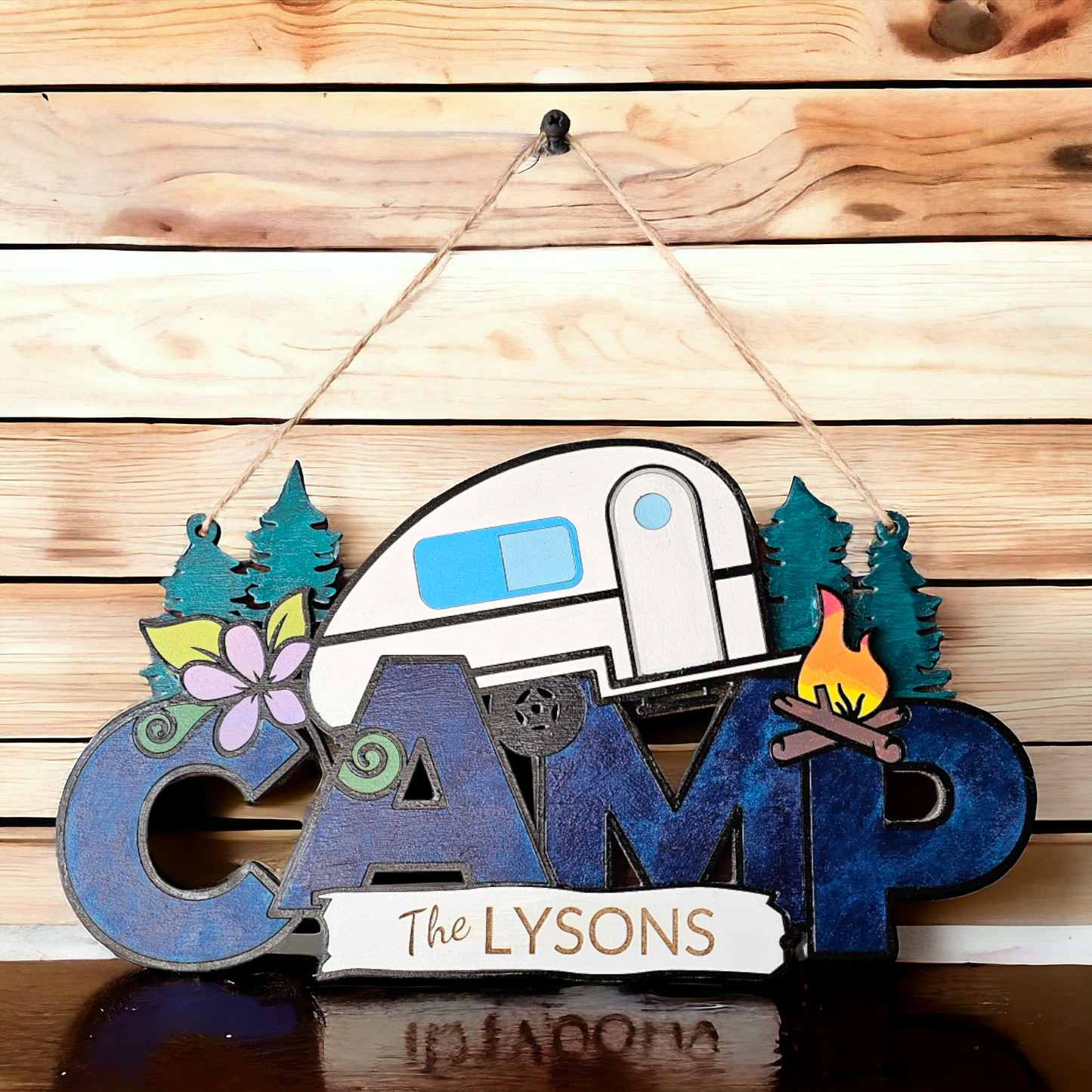 camping sign customized