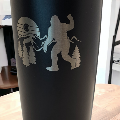 Engraved Colorado Wilderness 20 oz Tumbler: Sasquatch & Mountain Majesty