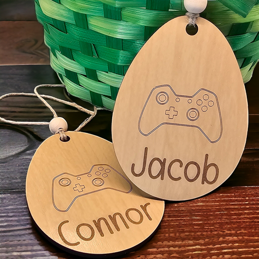 Video Game Easter Tag, Gamer Basket Tag, Easter Event Decoration, Gaming Party Favor