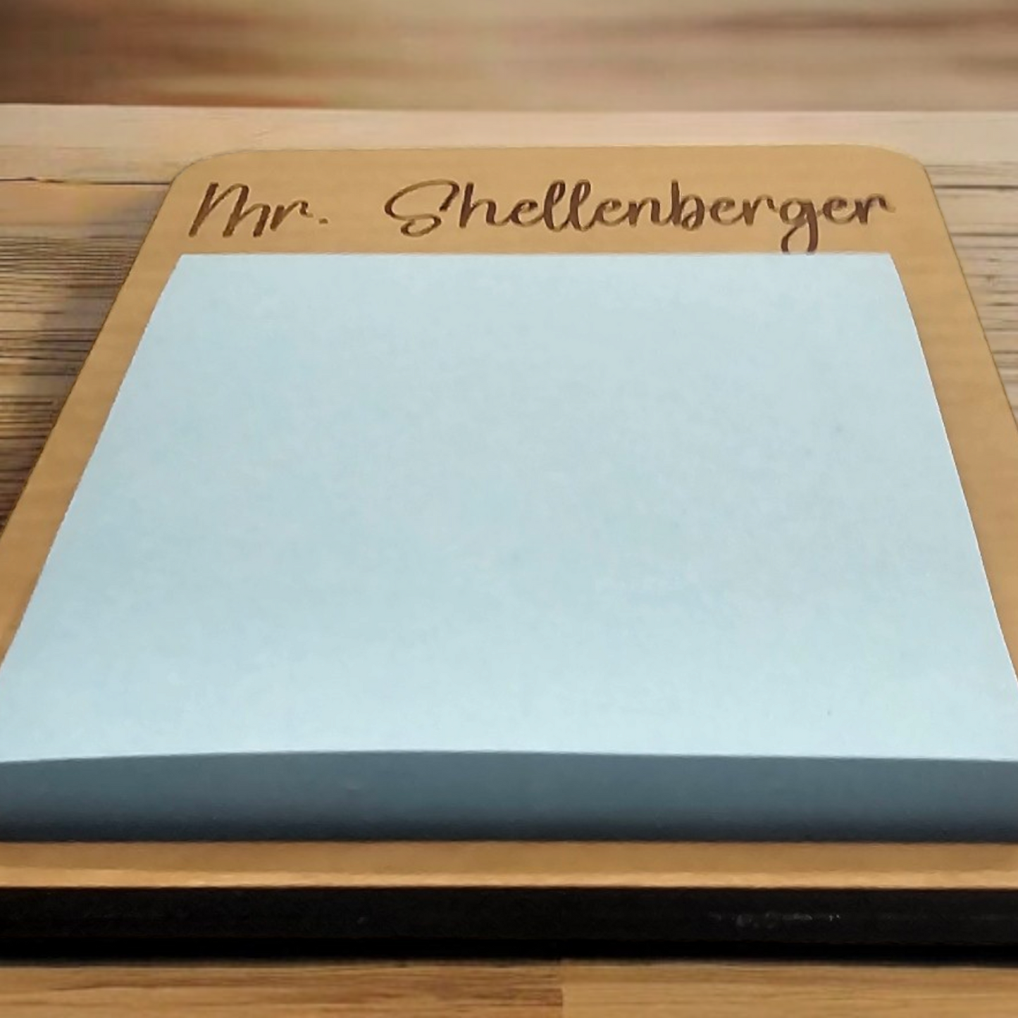 Personalized Teacher Post-it Note Holder - Custom Engraved Teacher Gift