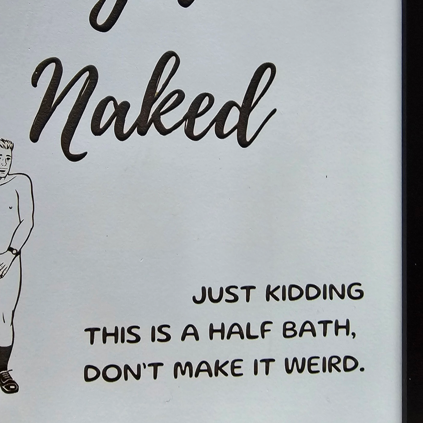 Get Naked Wood Sign, Bathroom Wall Decor, Farmhouse Bathroom Sign, Funny Rustic Bathroom Decor