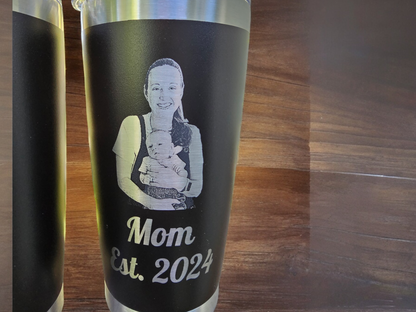 Custom Photo Tumbler, 20 oz, 30 oz or 40 oz. Gift for mom, Unique Mother's day gift, Father's day gift