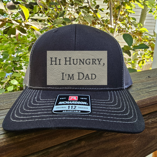 Dad Humor "Hi Hungry, I'm Dad" Cap, Cool Trucker Hat for Dads, Funny Dad Gift, Sarcastic Baseball Cap, Adjustable Dad Hat