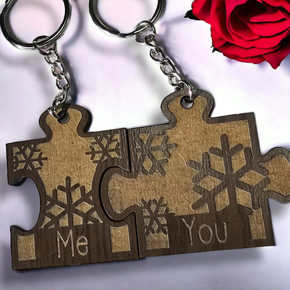 Puzzle Keychains: Your Name, Your Style, couple gift, valentine gift, Personalized Puzzle Keychains, Couple Puzzle Piece Keyring