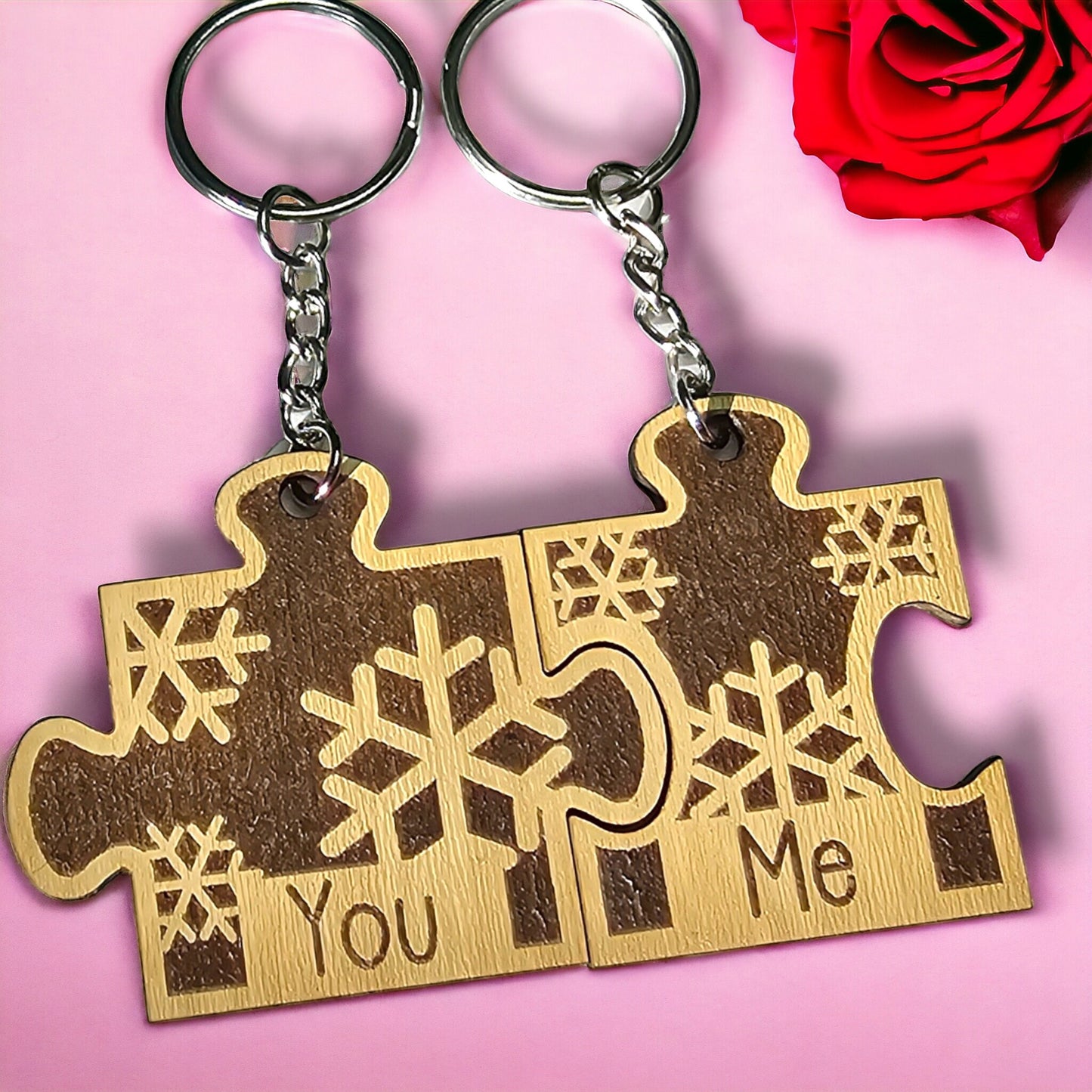 Puzzle Keychains: Your Name, Your Style, couple gift, valentine gift, Personalized Puzzle Keychains, Couple Puzzle Piece Keyring