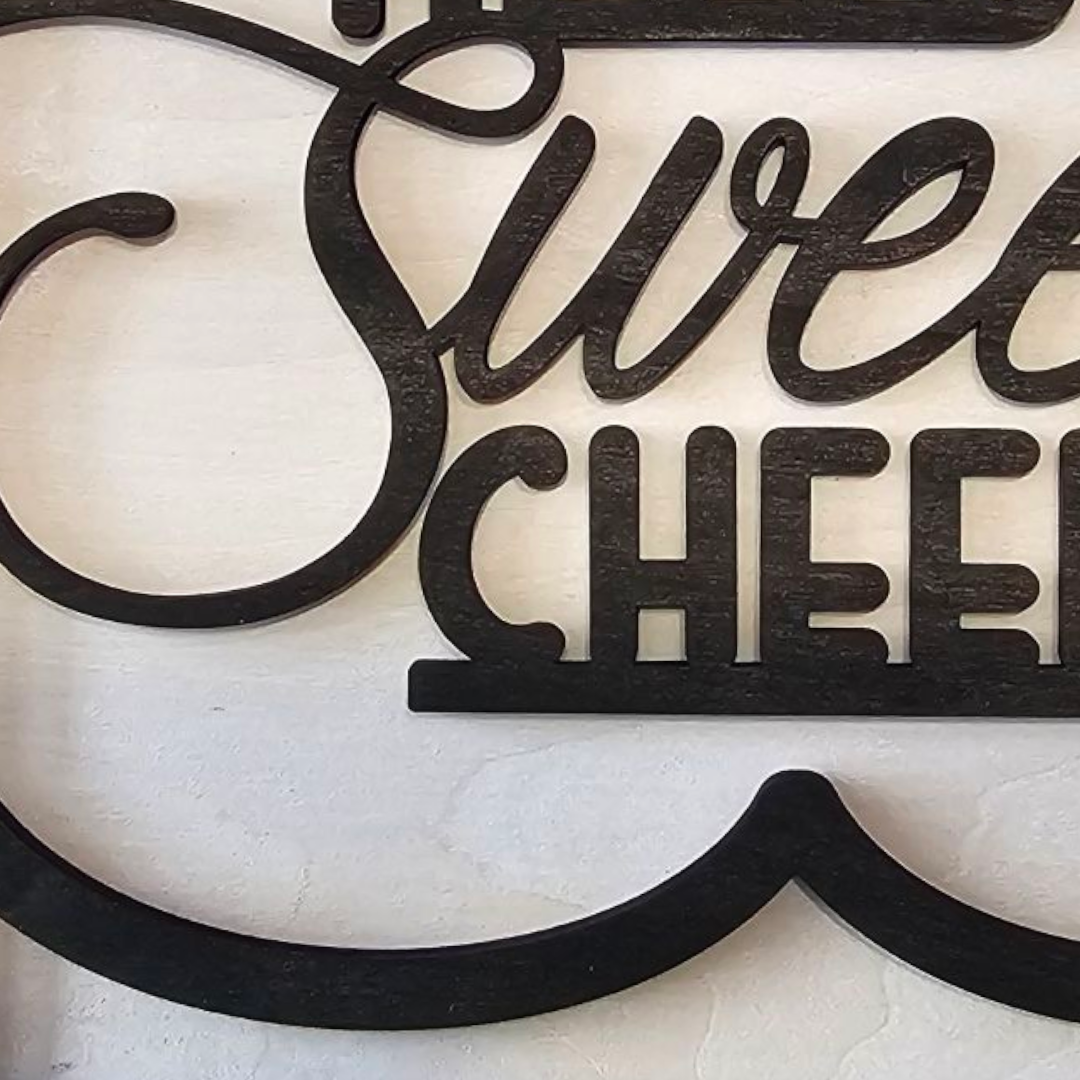 Charming Bathroom Decor - Sweet Cheeks 6x6 Sign, wood signed frame, bathroom humor